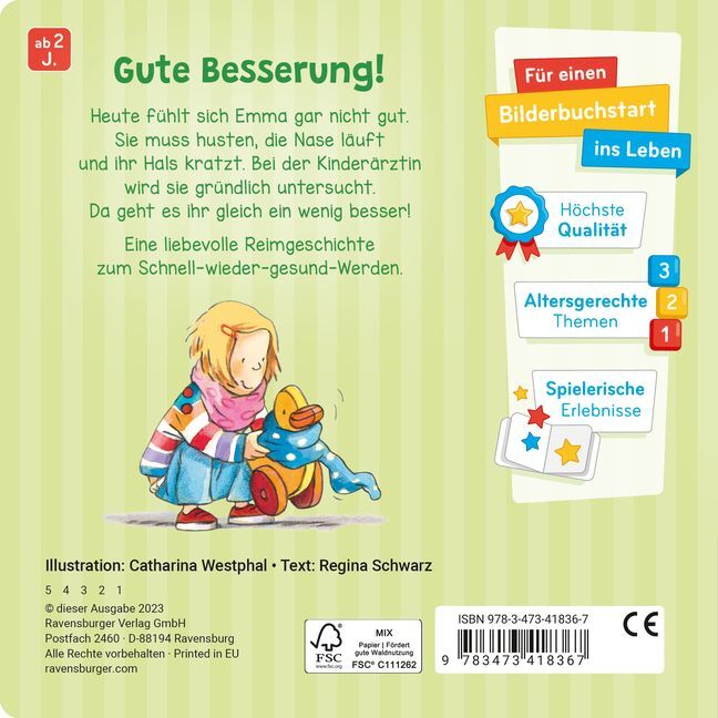 Bild: 9783473418367 | Bald bist du wieder gesund | Regina Schwarz | Buch | 16 S. | Deutsch