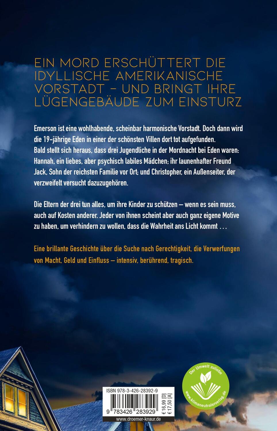 Rückseite: 9783426283929 | Das Ende von Eden | Kriminalroman | Stephen Amidon | Taschenbuch