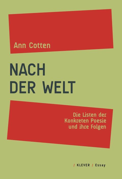 Cover: 9783902665010 | Nach der Welt | Die Listen der Konkreten Poesie ... | Ann Cotten