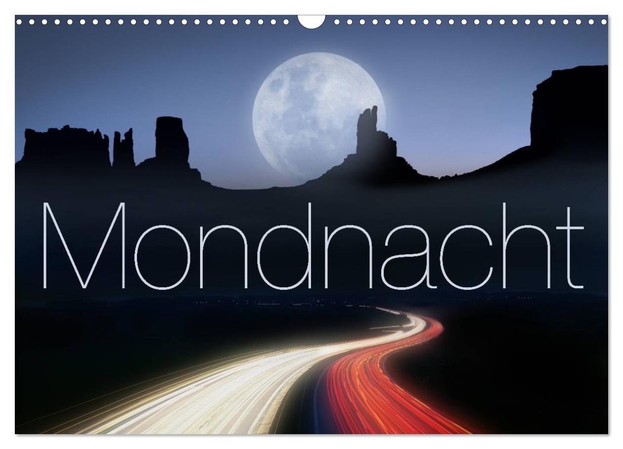 Cover: 9783383432187 | Mondnacht (Wandkalender 2024 DIN A3 quer), CALVENDO Monatskalender