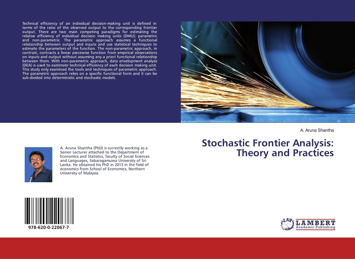 Cover: 9786200220677 | Stochastic Frontier Analysis: Theory and Practices | A. Aruna Shantha