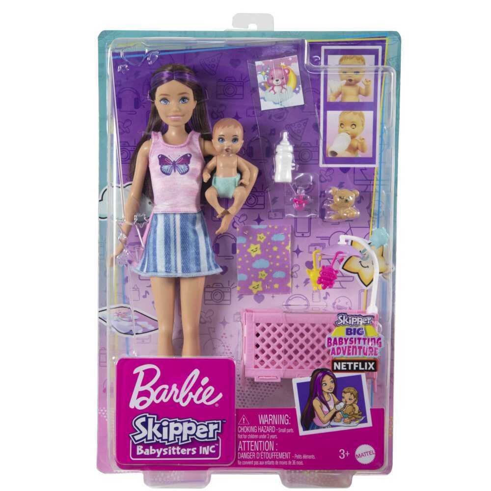 Cover: 194735098262 | Barbie Skipper Babysitters Inc. Skipper Playset - Sleepy Baby Skipper