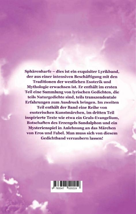 Rückseite: 9783347520219 | Sphärenharfe | Gedichte, Märchen, meditative Texte | Manfred Ehmer