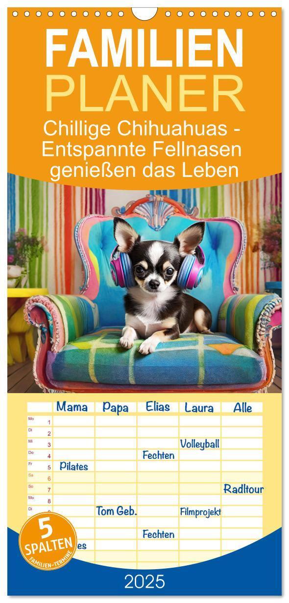 Cover: 9783457153840 | Familienplaner 2025 - Chillige Chihuahuas - Entspannte Fellnasen...