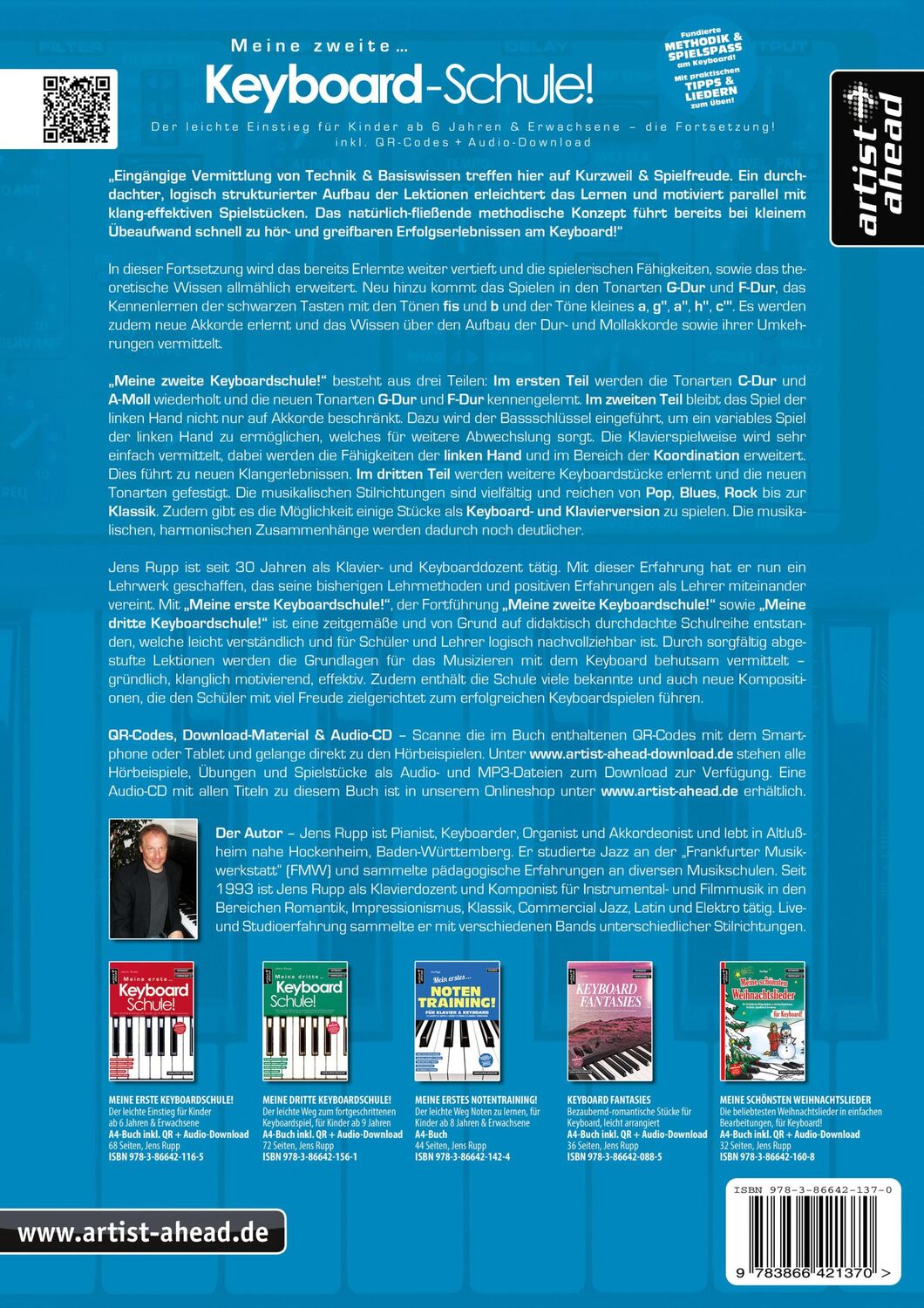 Rückseite: 9783866421370 | Meine zweite Keyboardschule! | Jens Rupp | Broschüre | Buch &amp; Download