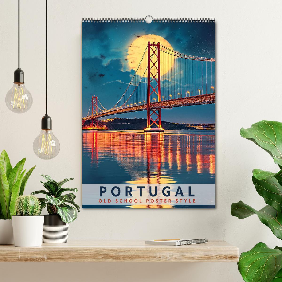 Bild: 9783383774232 | Portugal - Old School Poster Style (Wandkalender 2025 DIN A2 hoch),...