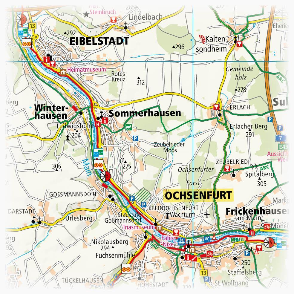 Bild: 9783747301593 | Fränkisches Weinland - Liebliches Taubertal | (Land-)Karte | Radkarte