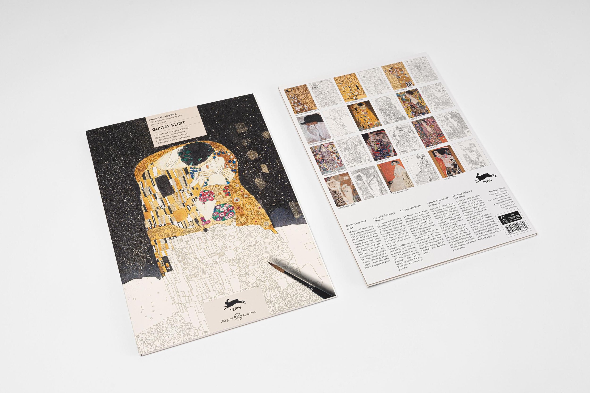 Cover: 9789460098369 | Gustav Klimt | Artists' Colouring Book | Pepin Van Roojen | Buch