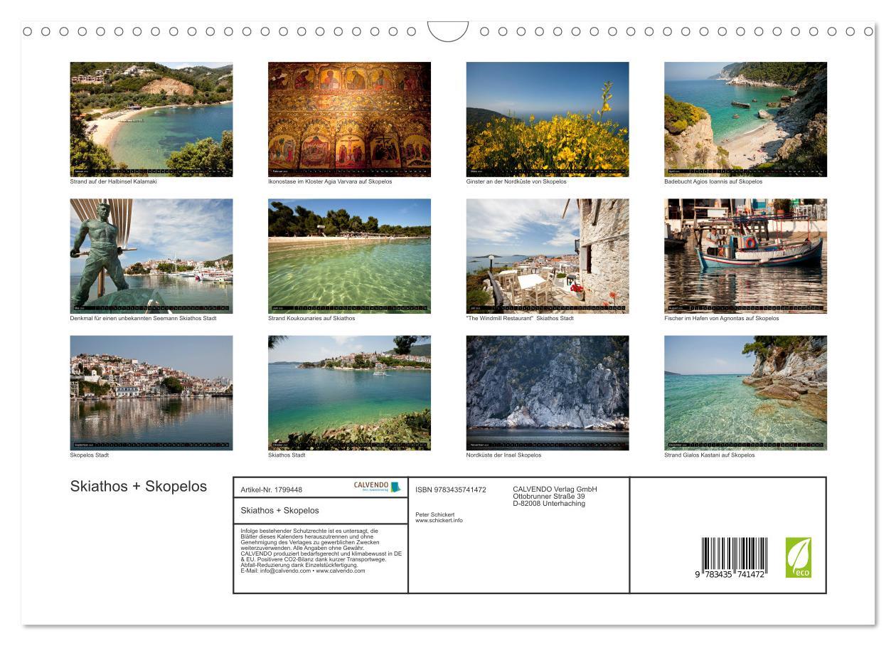 Bild: 9783435741472 | Skiathos + Skopelos (Wandkalender 2025 DIN A3 quer), CALVENDO...