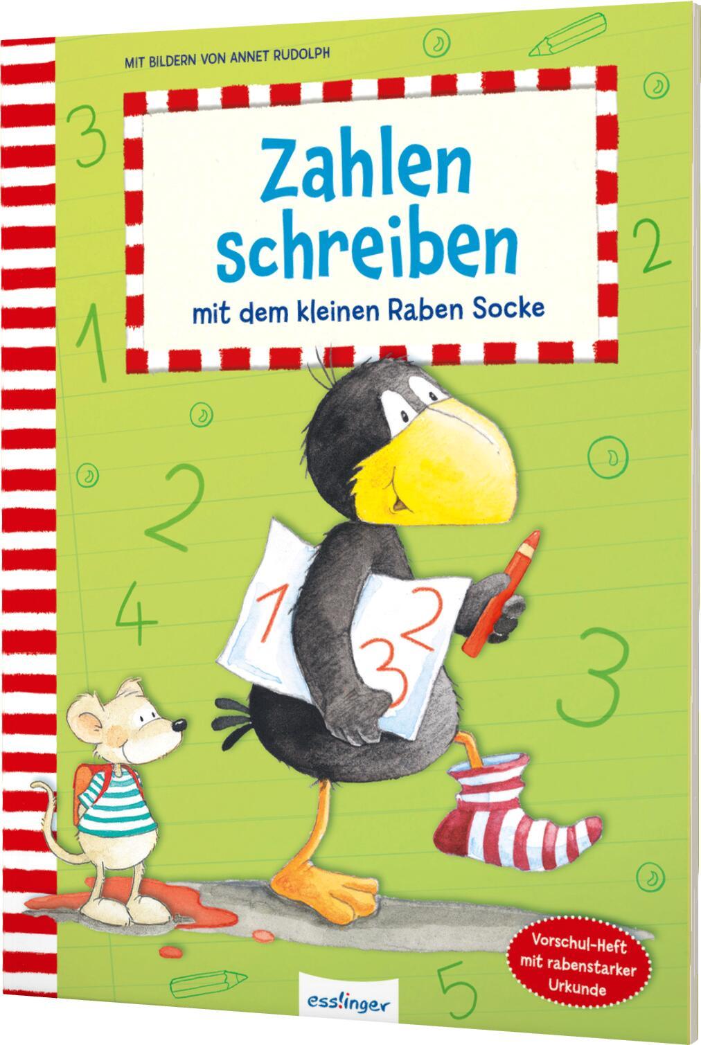 Cover: 9783480233540 | Zahlen schreiben mit dem kleinen Raben Socke | Annet Rudolph | Buch