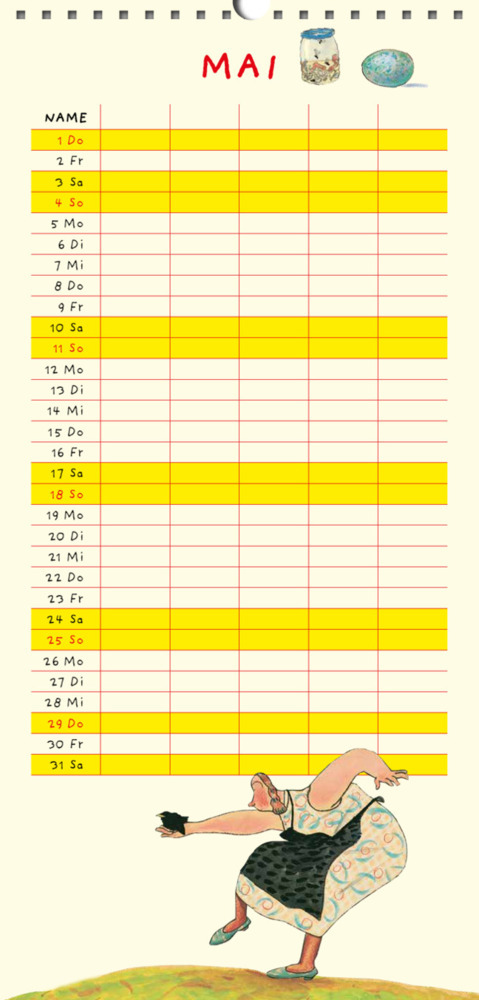 Bild: 9783779507307 | Wolf Erlbruchs Familienplaner 2025 | Wolf Erlbruch | Kalender | 13 S.