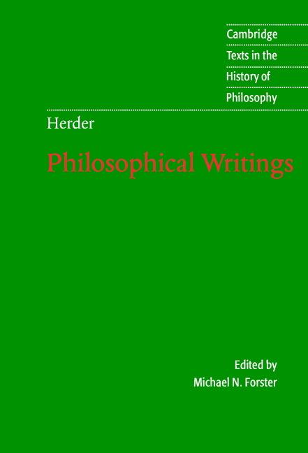 Cover: 9780521794091 | Herder | Philosophical Writings | Johann Gottfried Herder (u. a.)