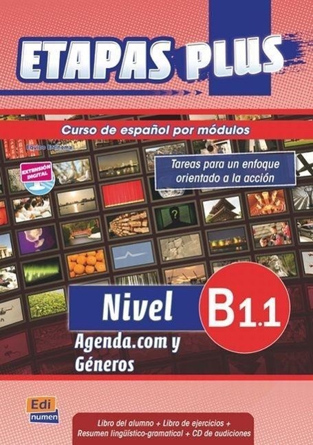 Cover: 9788498482485 | Etapas Plus B1.1 Libro del Alumno/Ejercicios + CD. Agenda.com Y...