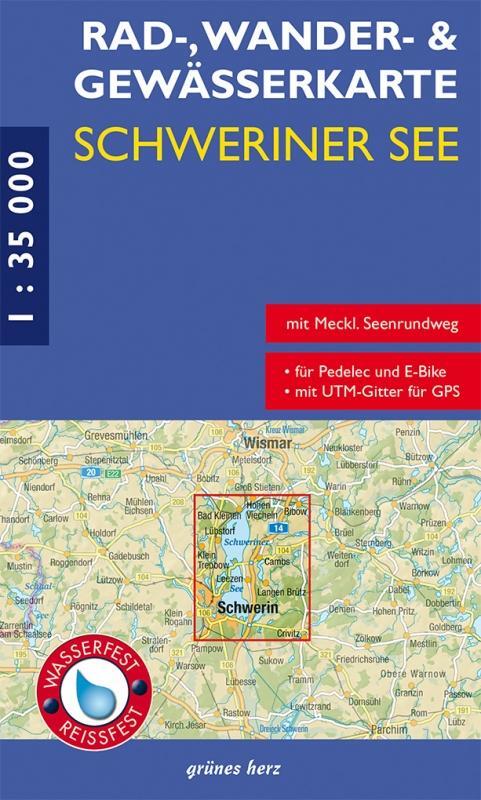 Cover: 9783866361751 | Schweriner See 1 : 35 000 Rad-, Wander- und Gewässerkarte | Gebhardt