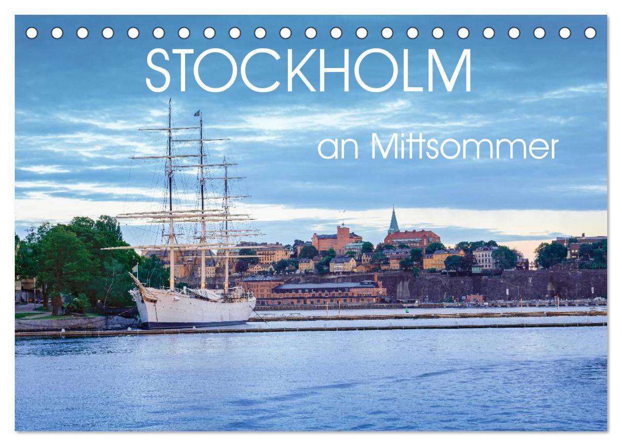 Cover: 9783435500031 | Stockholm an Mittsommer (Tischkalender 2025 DIN A5 quer), CALVENDO...