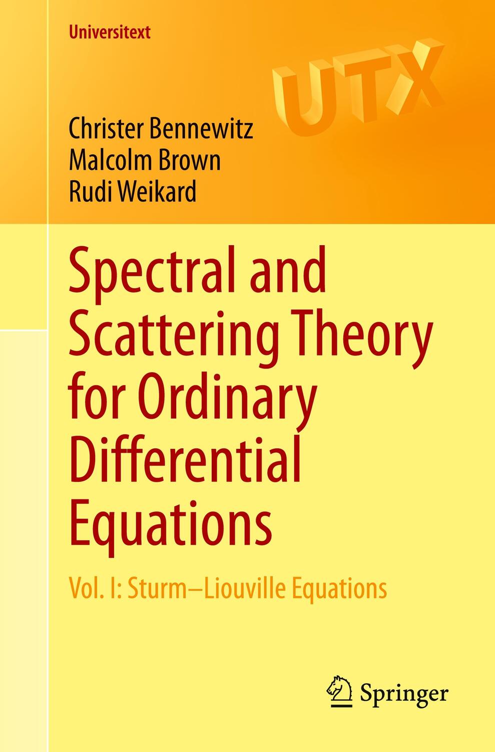 Cover: 9783030590871 | Spectral and Scattering Theory for Ordinary Differential Equations