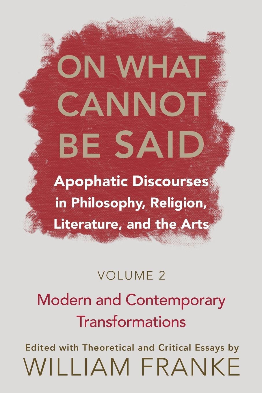 Cover: 9780268028831 | On What Cannot Be Said | William P. Franke | Taschenbuch | Paperback