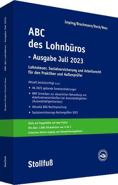 Cover: 9783083279235 | ABC des Lohnbüros - Ausgabe Juli 2023, m. Buch, m. Online-Zugang