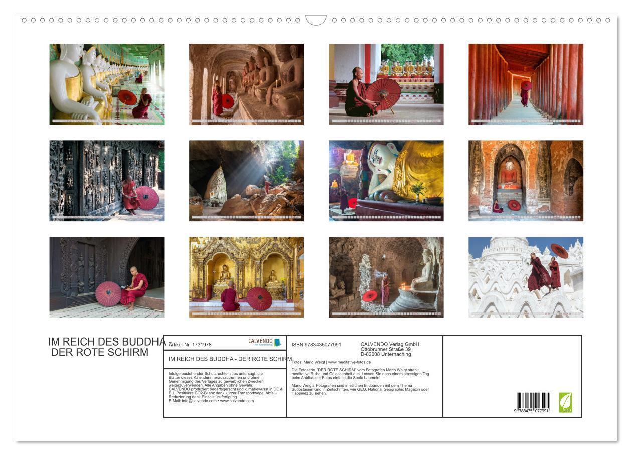 Bild: 9783435077991 | IM REICH DES BUDDHA - DER ROTE SCHIRM (Wandkalender 2025 DIN A2...