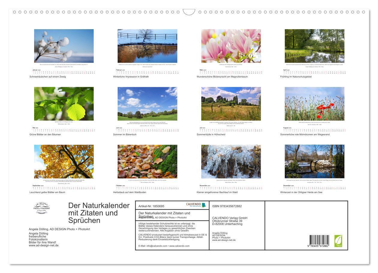 Bild: 9783435672882 | Der Naturkalender mit Zitaten und Sprüchen (Wandkalender 2025 DIN...