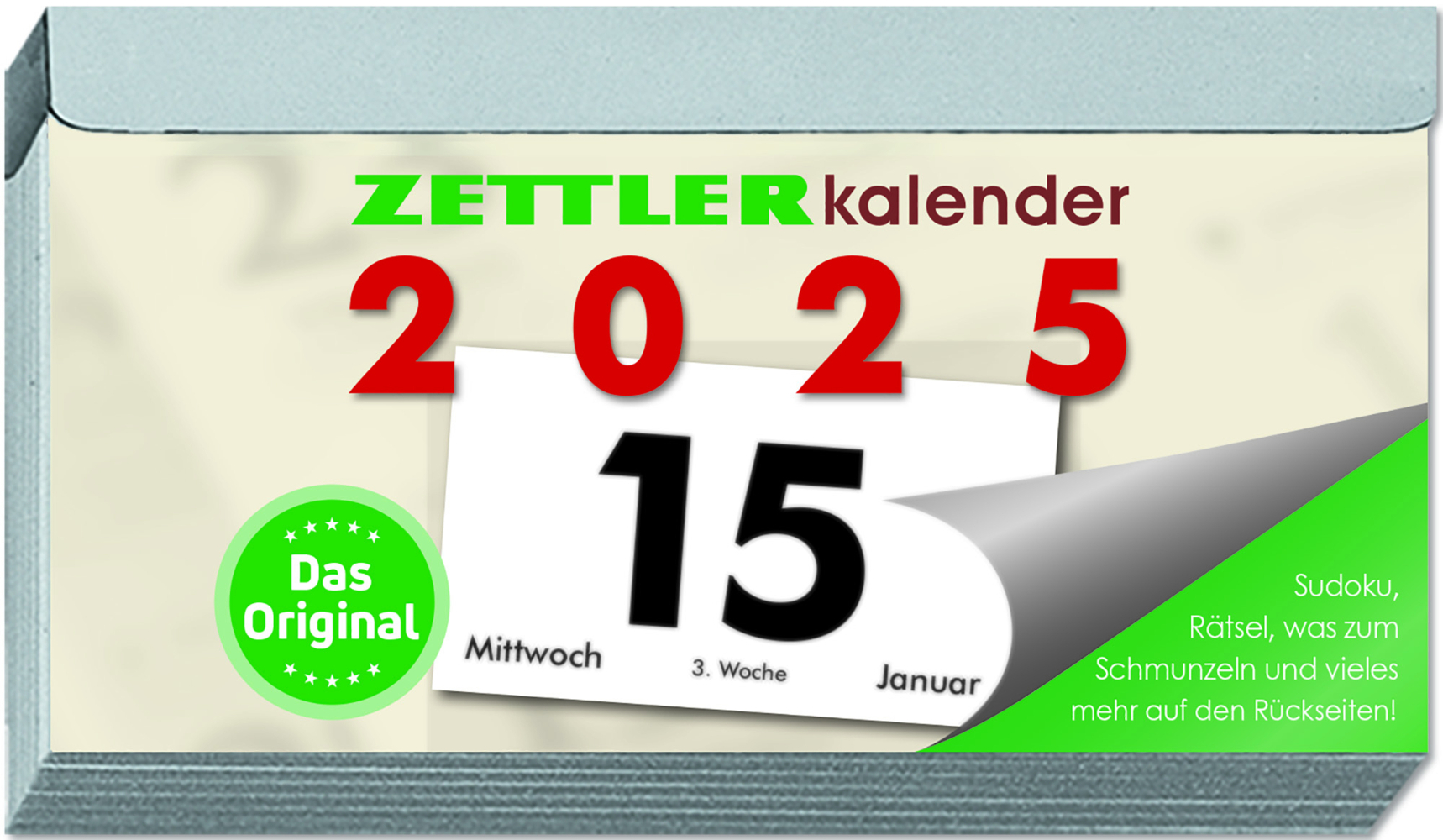 Cover: 4006928026203 | Zettler - Tagesabreißkalender 2025 Q, 10,9x5,9cm, Abreißkalender...