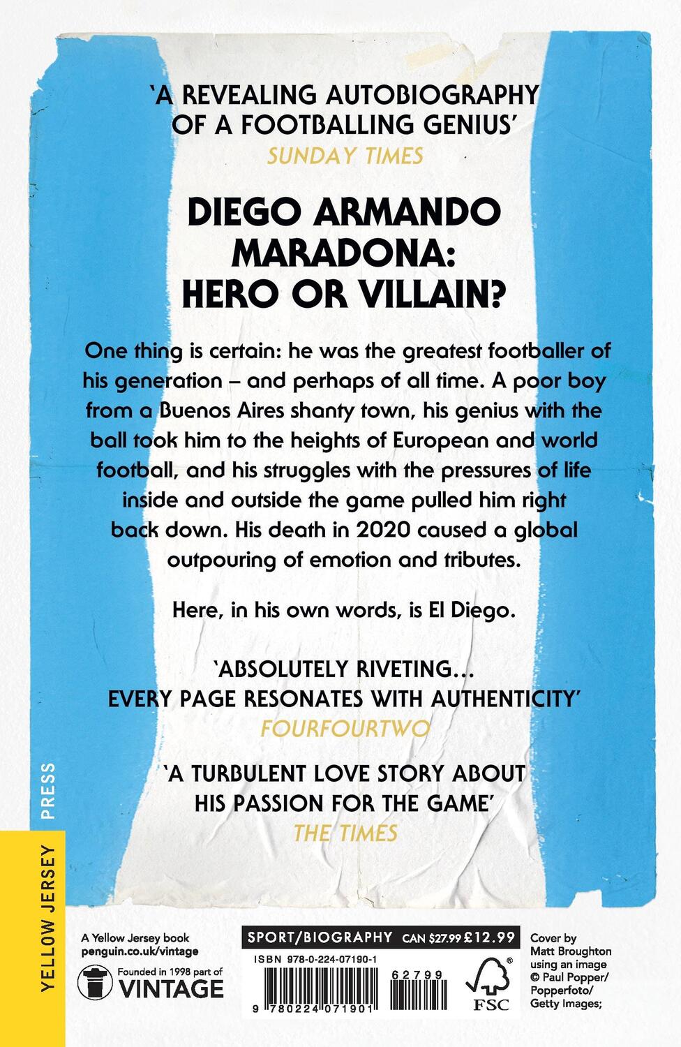 Rückseite: 9780224071901 | El Diego | THE AUTOBIOGRAPHY | Diego Armando Maradona | Taschenbuch