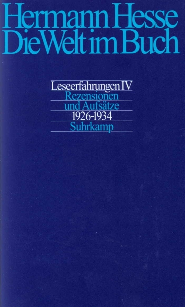 Cover: 9783518414873 | Rezensionen und Aufsätze aus den Jahren 1926-1934 | Hesse (u. a.)