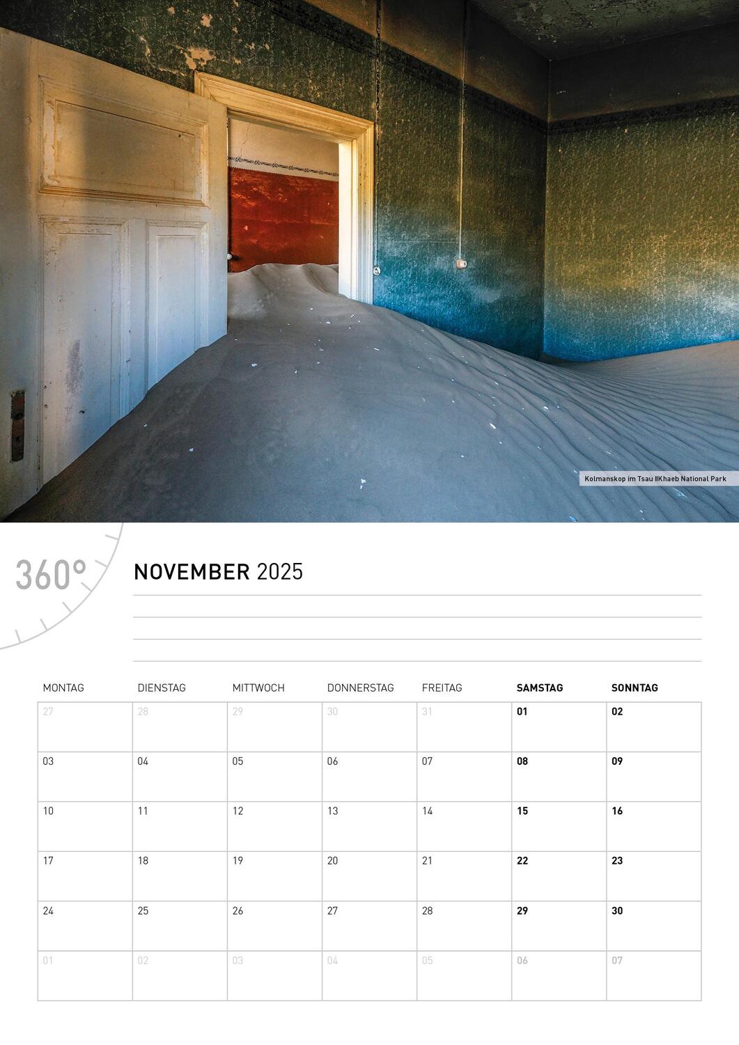 Bild: 9783968555799 | 360° Namibia Broschürenkalender 2025 | Christian Heeb | Kalender