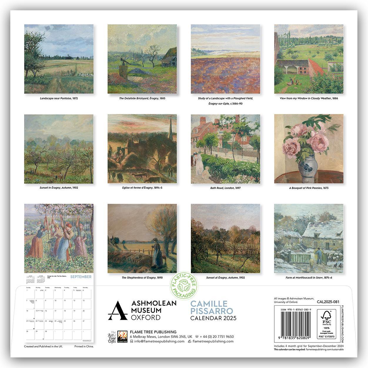 Rückseite: 9781835620809 | Ashmolean Museum: Camille Pissarro Wall Calendar 2025 (Art Calendar)