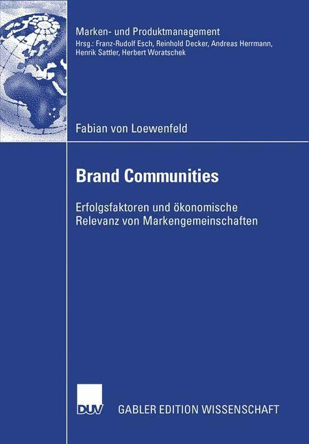 Cover: 9783835001299 | Brand Communities | Fabian Loewenfeld | Taschenbuch | Paperback | xxiv