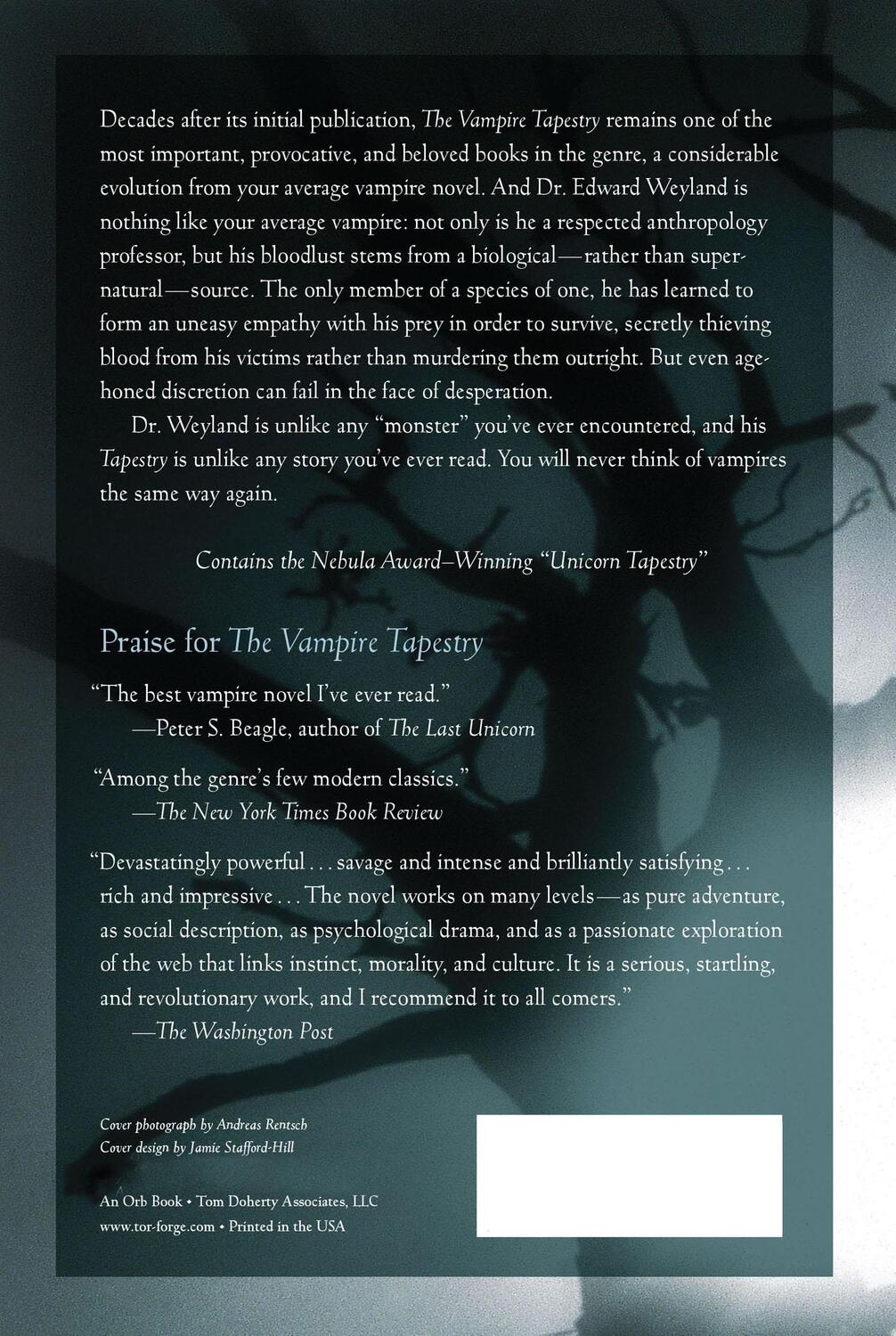 Rückseite: 9780765320827 | The Vampire Tapestry | Suzy Charnas | Taschenbuch | Paperback | 2008
