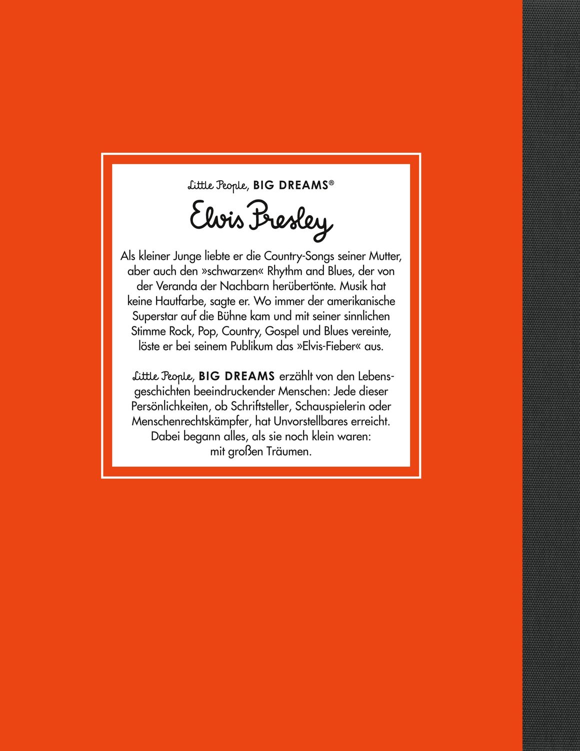 Rückseite: 9783458644392 | Elvis Presley | María Isabel Sánchez Vegara | Buch | 32 S. | Deutsch