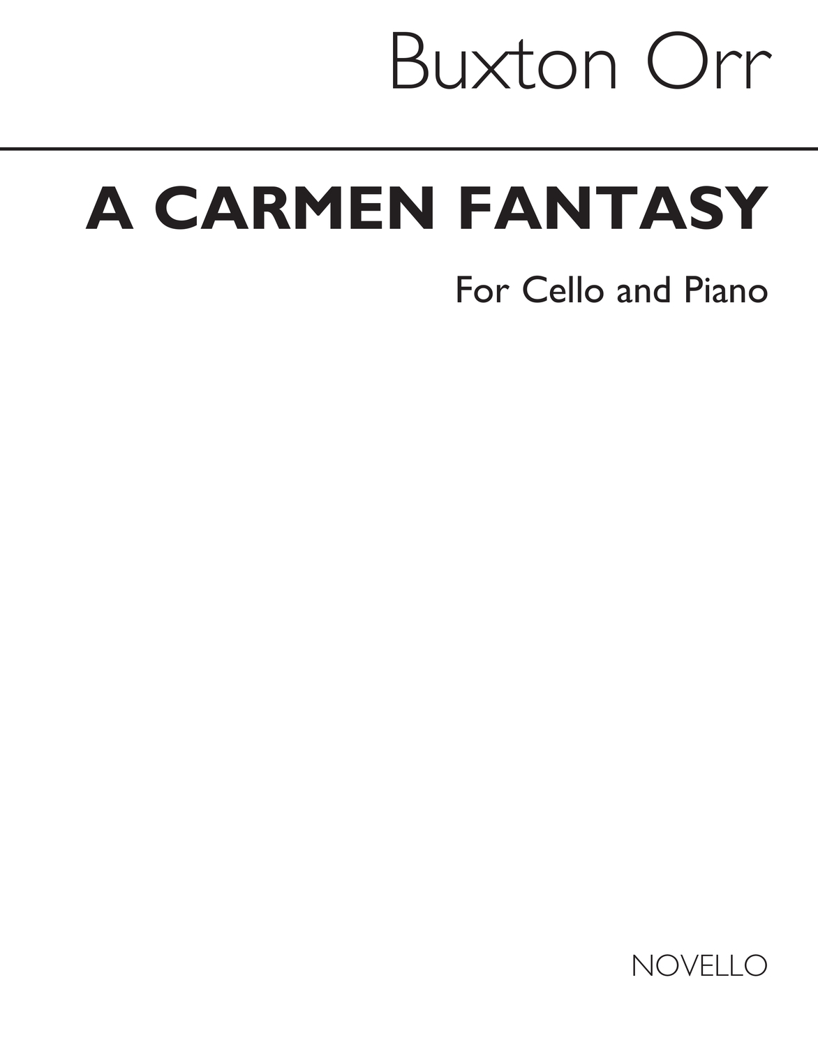 Cover: 5020679208625 | A Carmen Fantasy | Buxton Orr_Georges Bizet | Buch | Novello and Co