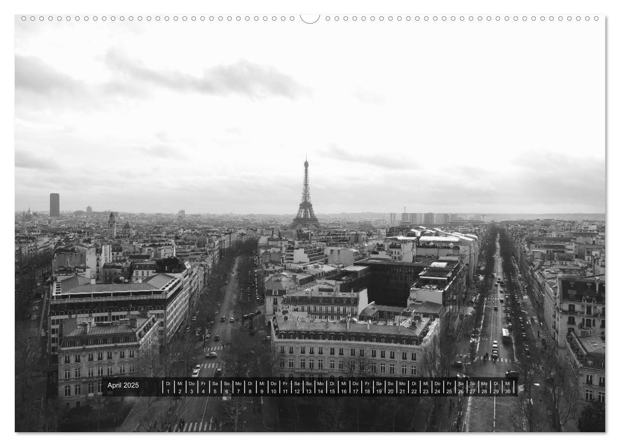 Bild: 9783435564781 | Paris - in schwarz und weiss (Wandkalender 2025 DIN A2 quer),...