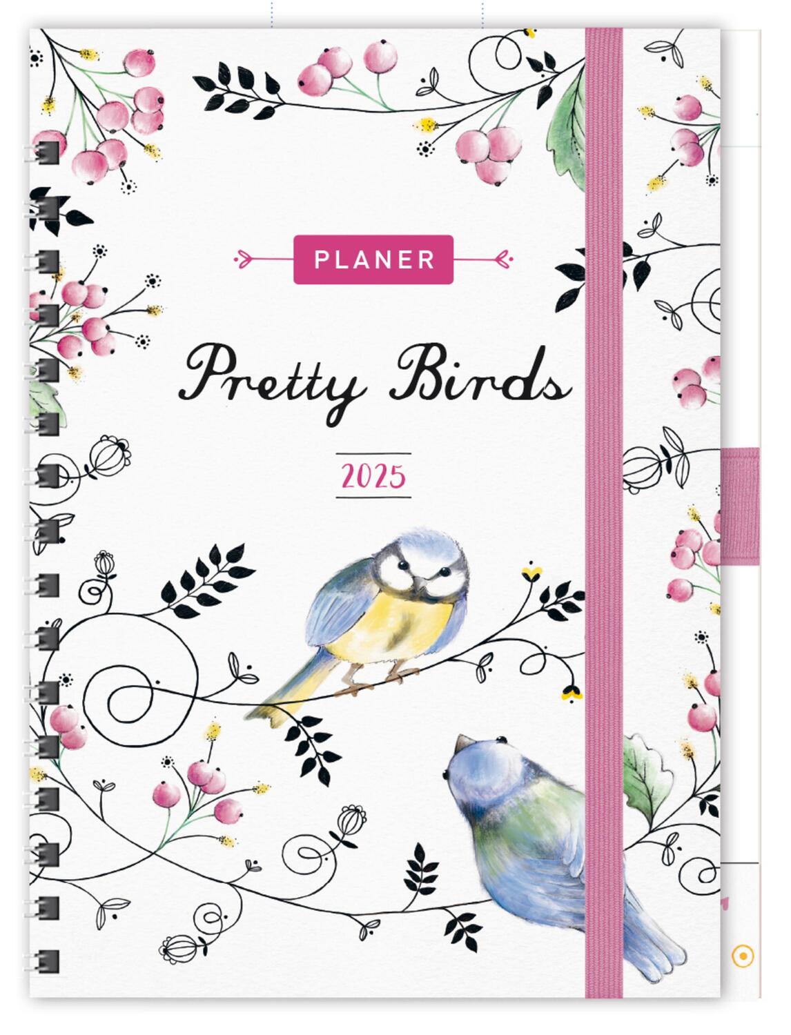 Cover: 9783731877196 | Planer Pretty Birds 2025 | Verlag Korsch | Kalender | Spiralbindung