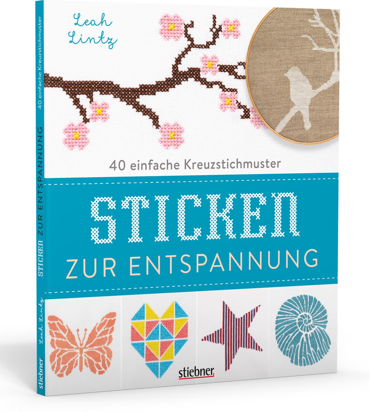 Cover: 9783830709732 | Sticken zur Entspannung | 40 einfache Kreuzstichmuster | Leah Lintz