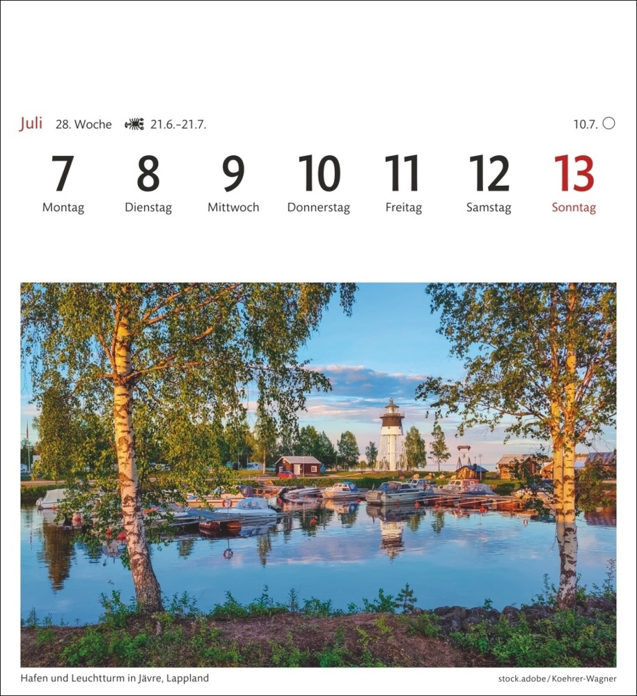 Bild: 9783840033445 | Schweden Sehnsuchtskalender 2025 - Wochenkalender mit 53 Postkarten