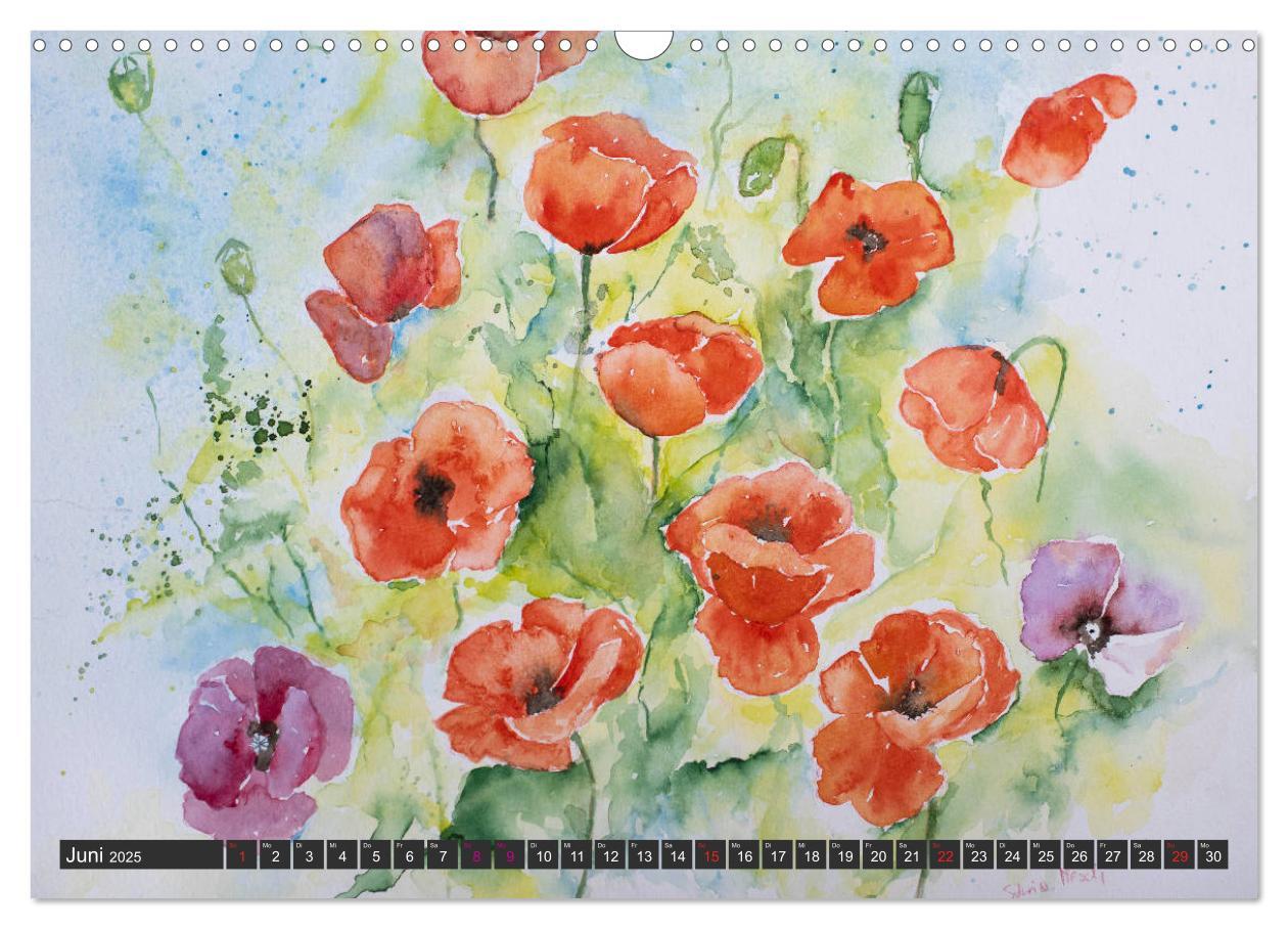 Bild: 9783435312368 | Blumenbilder in Aquarell (Wandkalender 2025 DIN A3 quer), CALVENDO...