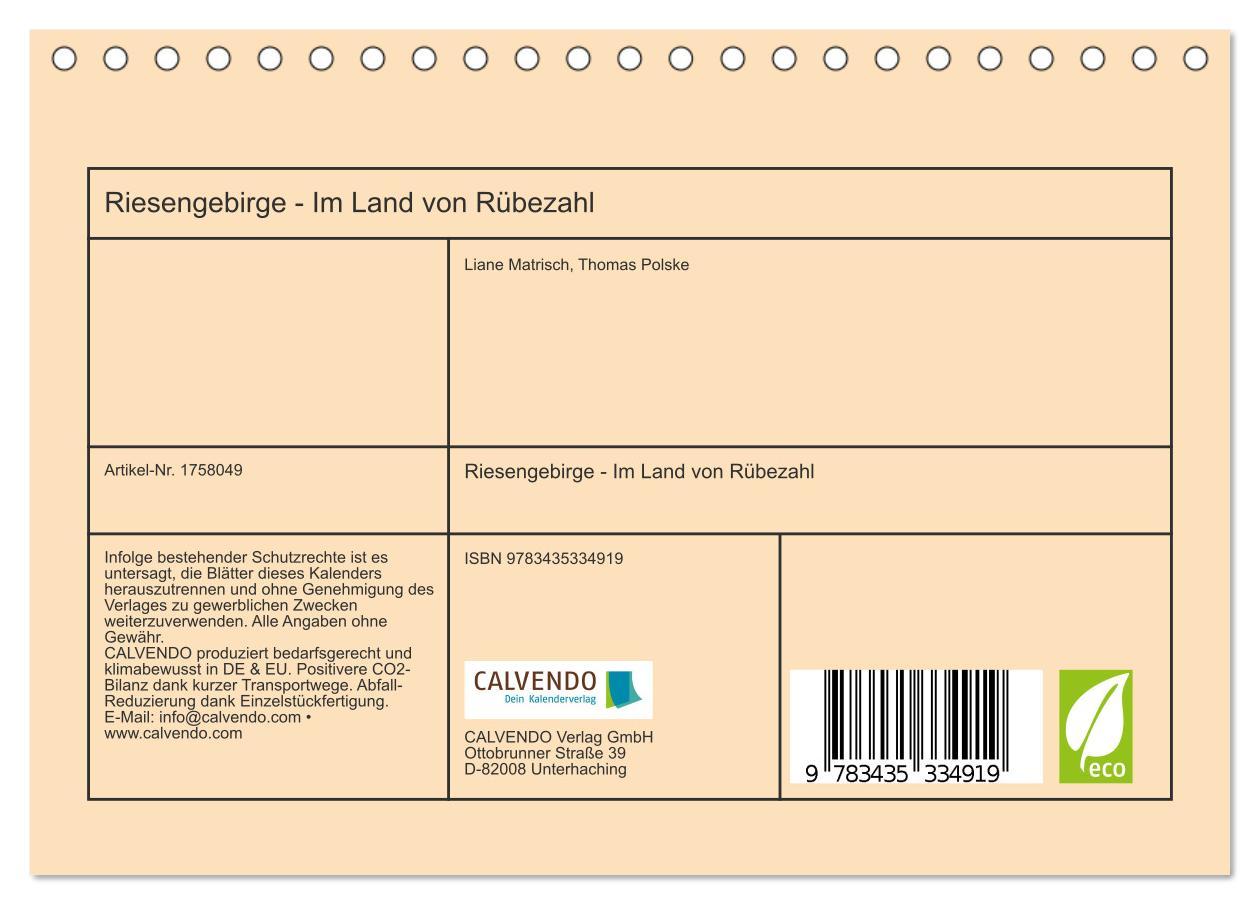 Bild: 9783435334919 | Riesengebirge - Im Land von Rübezahl (Tischkalender 2025 DIN A5...