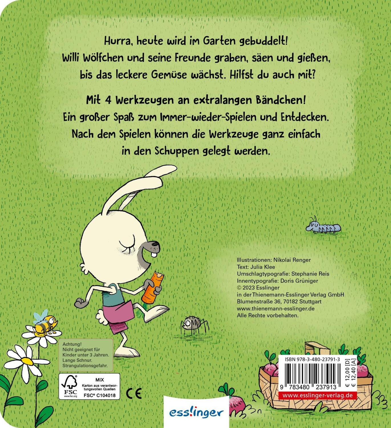 Rückseite: 9783480237913 | Willi Wölfchen: Wir buddeln im Garten! | Julia Klee | Buch | 12 S.