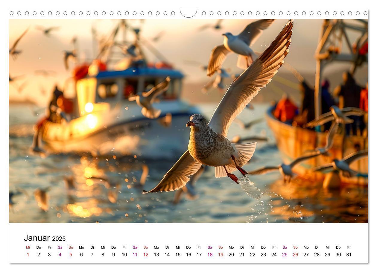 Bild: 9783457162453 | Maritim pur - Möwen (Wandkalender 2025 DIN A3 quer), CALVENDO...