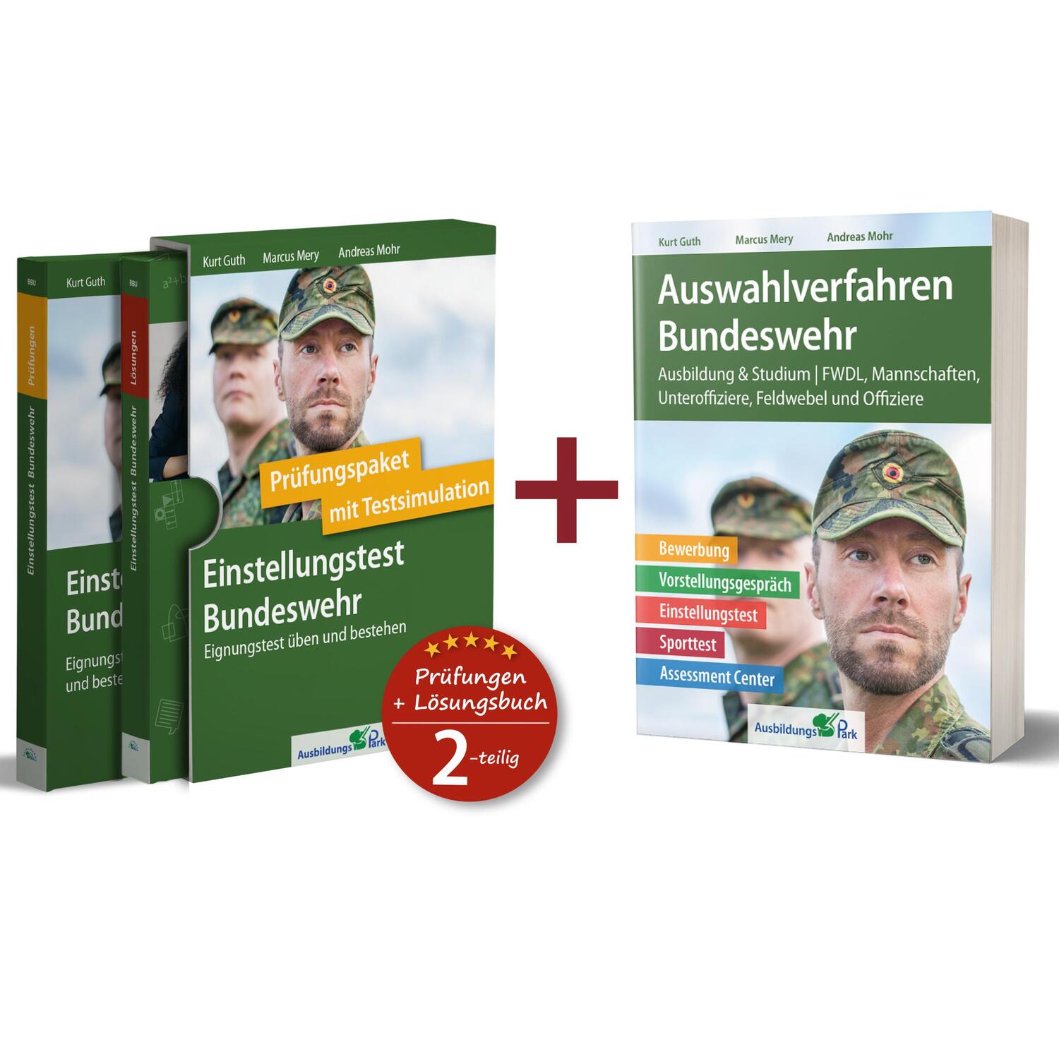 Cover: 9783956242052 | Paket - Einstellungstest + Auswahlverfahren Bundeswehr | Guth (u. a.)