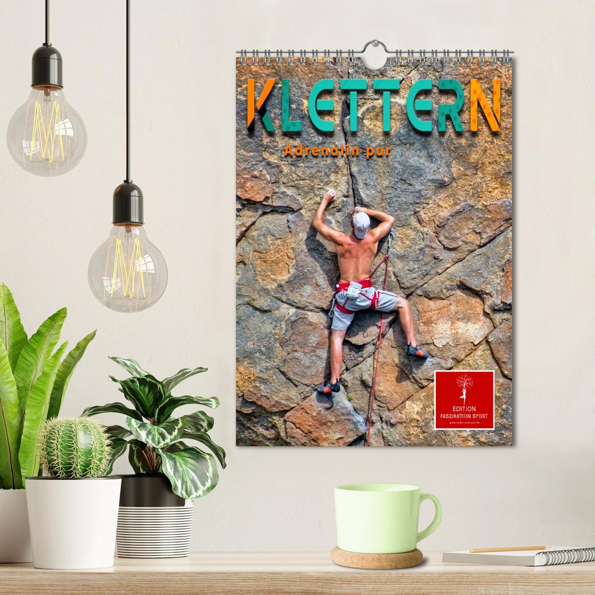 Bild: 9783435911790 | Klettern - Adrenalin pur (Wandkalender 2025 DIN A4 hoch), CALVENDO...