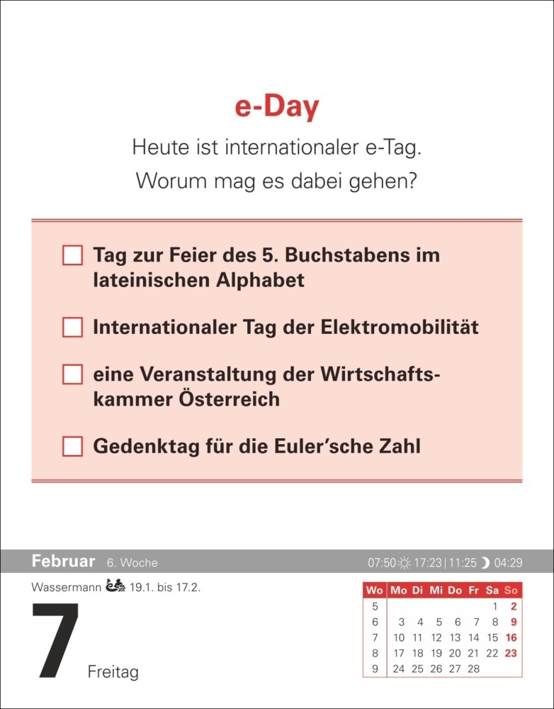 Bild: 9783840034466 | Der Mathematik-Kalender Tagesabreißkalender 2025 - Nachts teile ich...