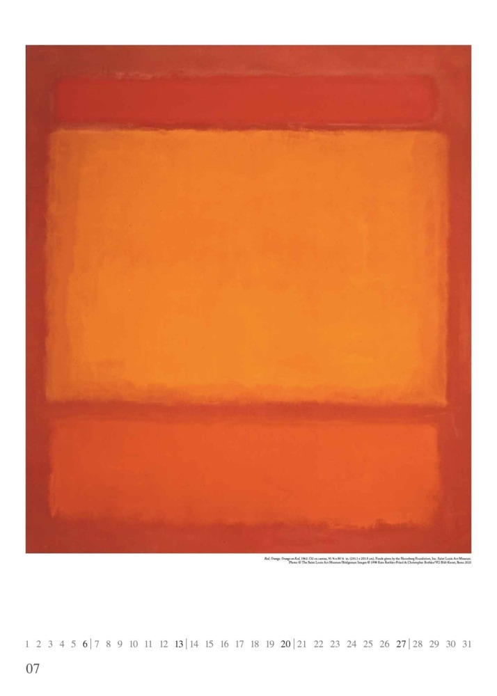 Bild: 4250809653273 | DUMONT - Mark Rothko 2025 Wandkalender, 50x70cm, Posterkalender mit...