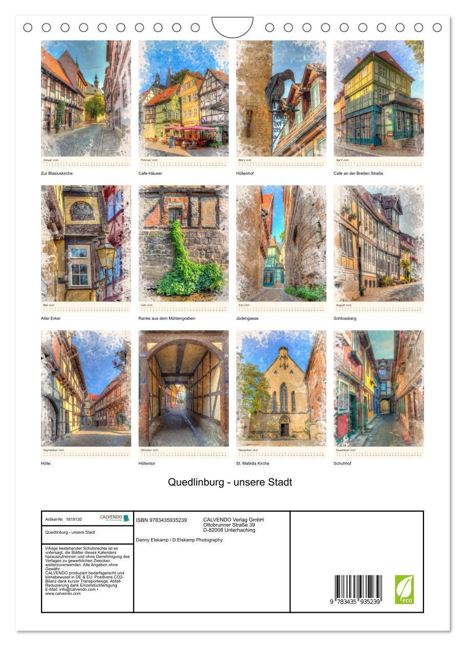 Bild: 9783435935239 | Quedlinburg - unsere Stadt (Wandkalender 2025 DIN A4 hoch),...