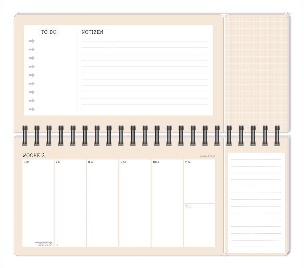 Bild: 9783986360887 | Wochenplaner 2025 Ein neuer Anfang (mit Kalendarium) | Original | 2025