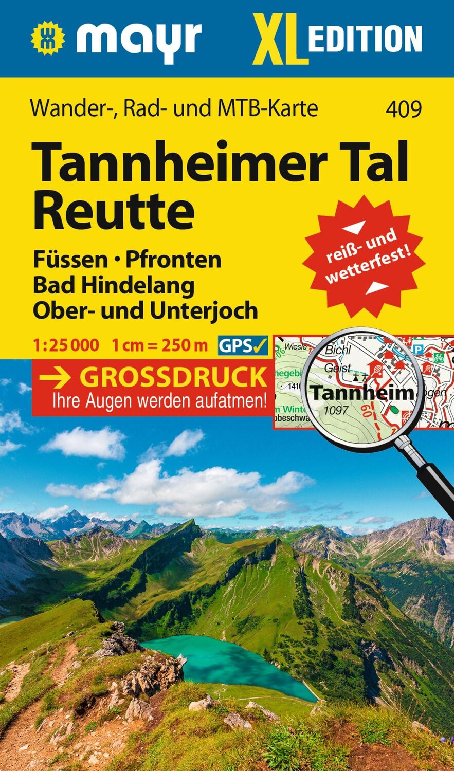 Cover: 9783991219453 | Mayr Wanderkarte Tannheimer Tal, Reutte XL 1:25.000 | (Land-)Karte