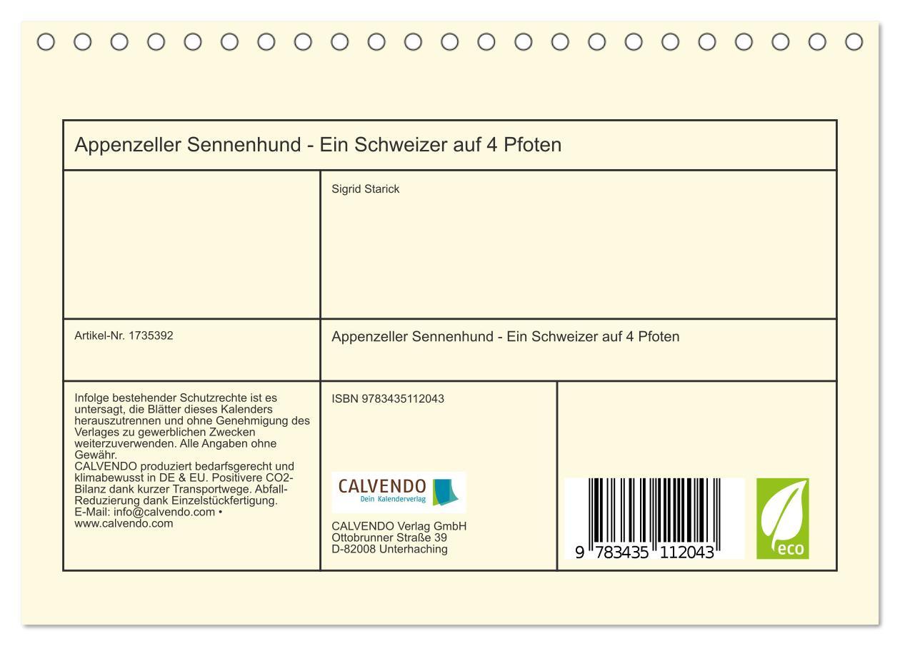 Bild: 9783435112043 | Appenzeller Sennenhund - Ein Schweizer auf 4 Pfoten (Tischkalender...