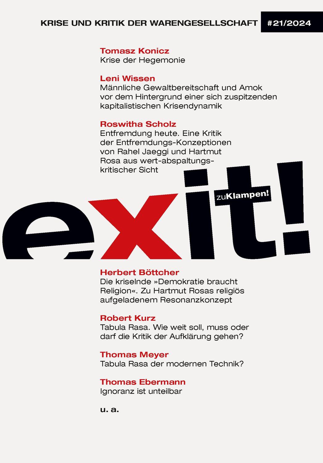 Cover: 9783987370182 | exit! Krise und Kritik der Warengesellschaft | Tomasz Konicz (u. a.)
